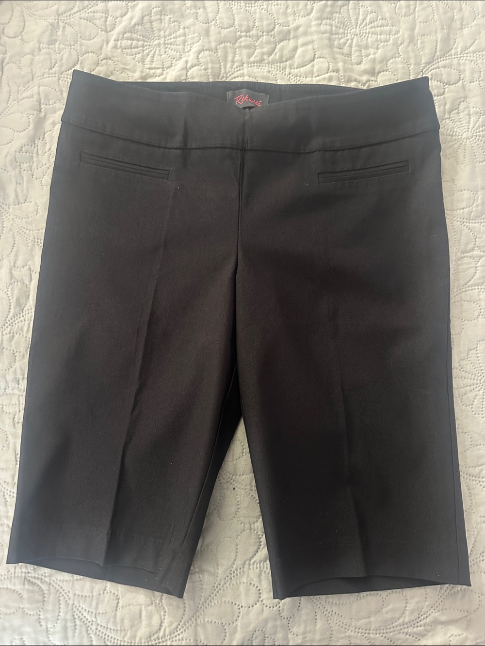Rekucci Black Knee-Length Dress Bermuda Shorts
